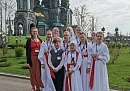 Юные певчие из Тарусы выступили у подножия Ржевского мемориала