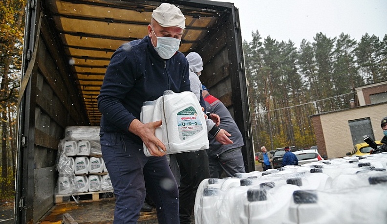 Калужской области передали 20 тонн дезинфицирующих средств