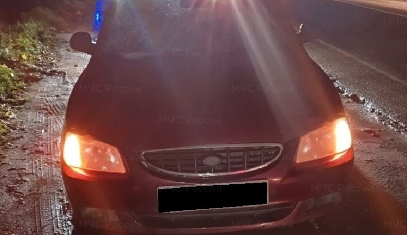 Иномарка сбила пешехода на трассе