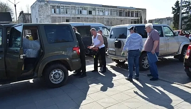 Калужская область отправила на передовую автомобиль и гумпомощь