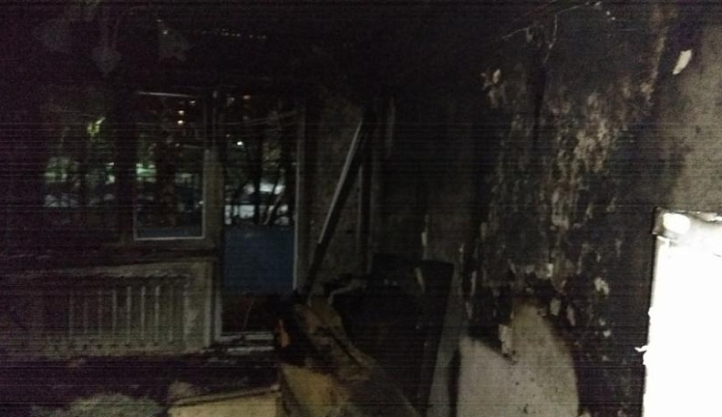 В центре Калуги выгорела квартира