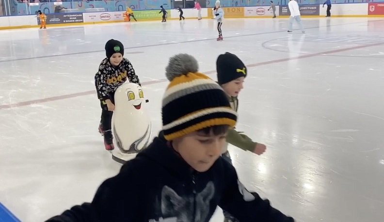 Детям из Белгорода организовали катание в калужском Дворце спорта