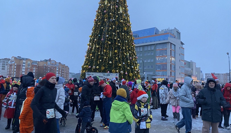 Забег "Новогодний хоровод" прошел в Обнинске