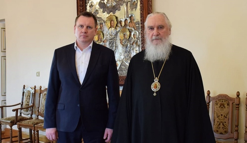 Митрополит Климент встретился с Председателем Законодательного собрания Калужской области Геннадием Новосельцевым