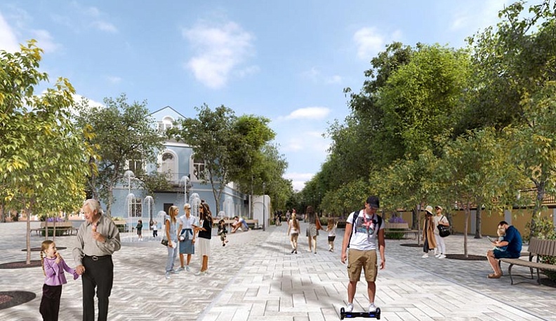 В Калуге готовят вариант преобразования Театральной улицы в пешеходную