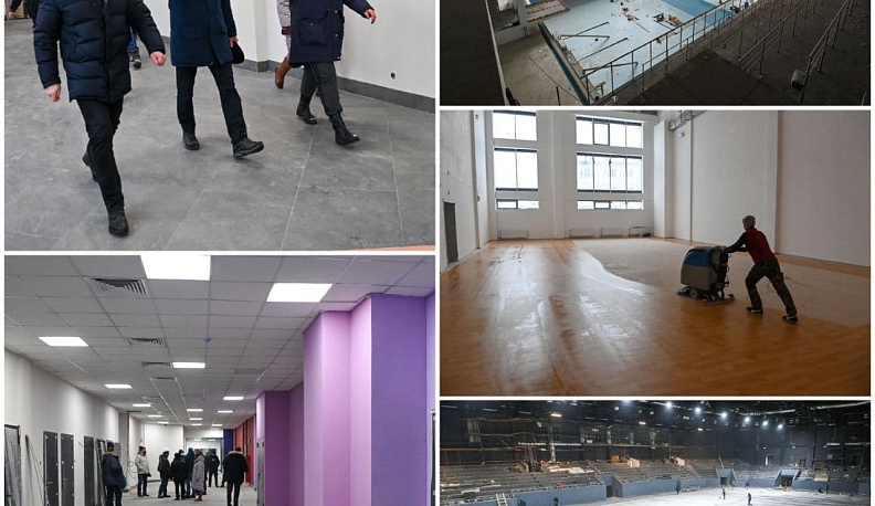 Владислав Шапша оценил ход работ во Дворце спорта