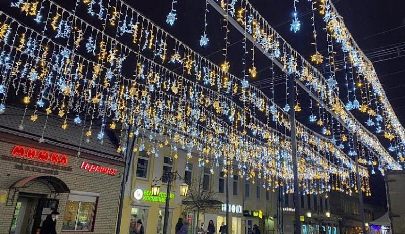 Новогодние украшения останутся в Калуге до апреля