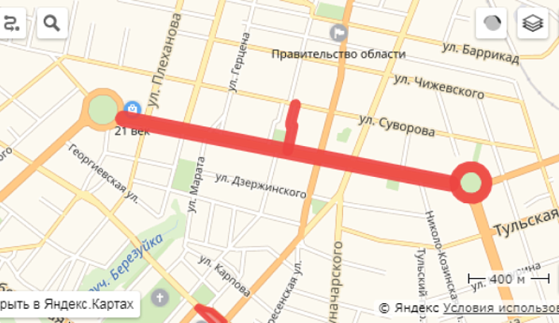 6 и 9 мая в Калуге перекроют движение на нескольких центральных улицах