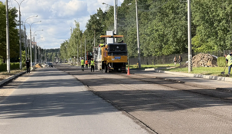 В Обнинске ремонтируют улицу Курчатова