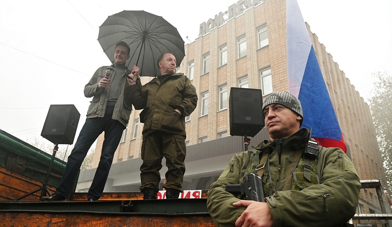 В Калуге перед Домом печати снимали сериал о событиях на Донбассе