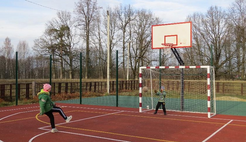 В селе Фоминичи Кировского района открыта многофункциональная спортивная площадка