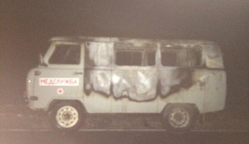 В калужской деревне сгорела машина медпомощи