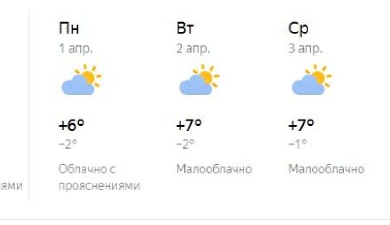 На выходных в Калуге ожидается до 12 градусов тепла 