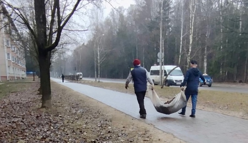 Обнинцы продолжают убирать город после зимы
