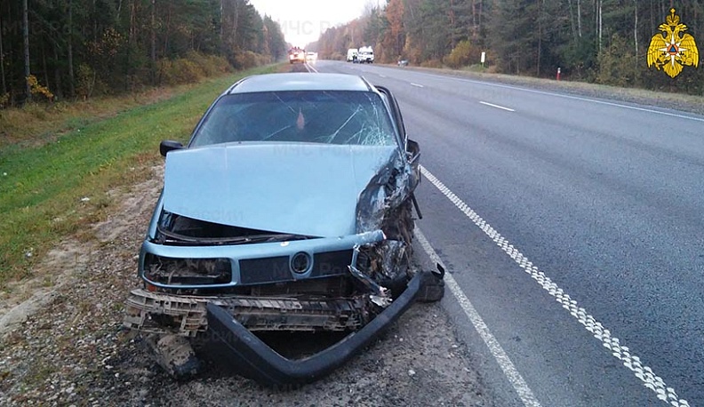 В Жиздринском районе произошла жесткая авария