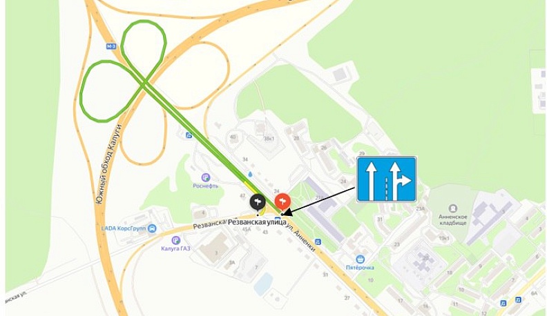 На подъезде к Калуге с 1 октября изменится схема организации дорожного движения