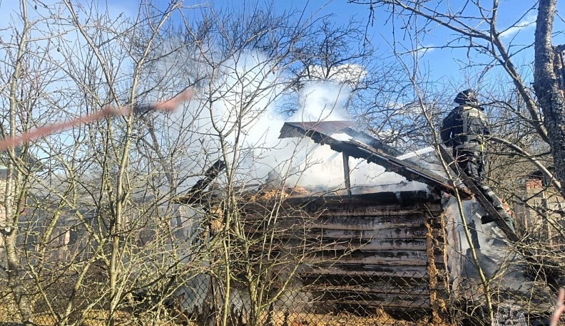Баня горела в Калужской области 8 марта