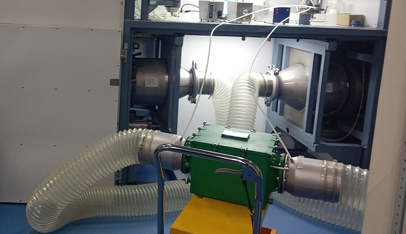 Стенд для проверки аэрозольных фильтров.