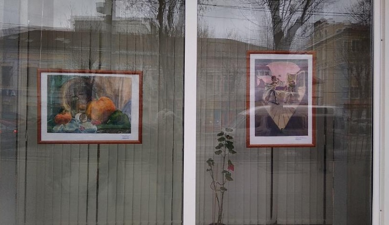 В витрине Дома художника представлена выставка «Мастер и ученик»