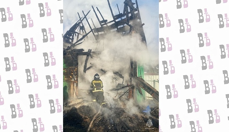 В одном из СНТ Калужской области загорелась хозпостройка