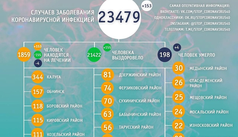 Стал известен возраст умерших от коронавируса калужан