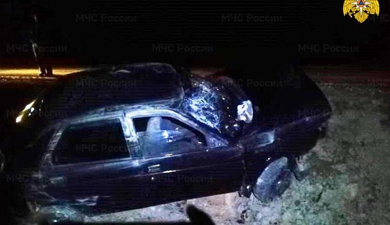 Около Бетлицы отечественная легковушка вылетела в кювет 