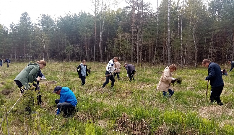 В Жиздринском районе люди с особенностями развития высадили Сад памяти  