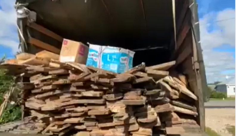 В зону СВО мещовцы отправили пиломатериал и другой гуманитарный груз