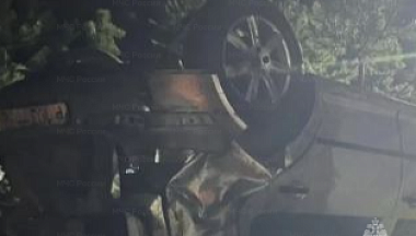 В Жуковском округе легковушка улетела в кювет