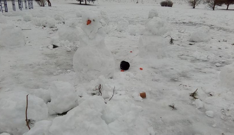 В Калуге вандалы разгромили «город снеговиков»