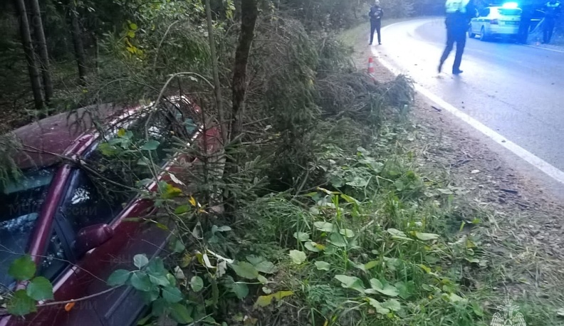 В Калуге «Форд» вылетел с дороги в кювет