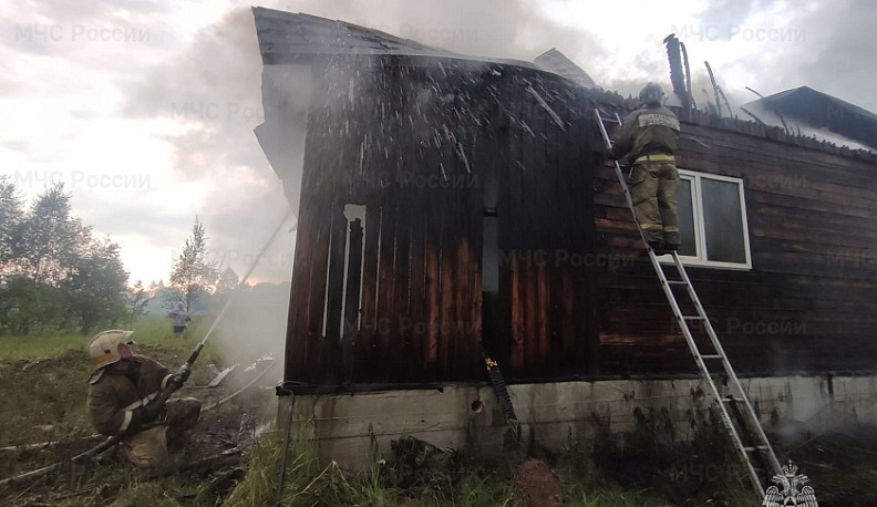 В Медынском районе сгорел жилой дом
