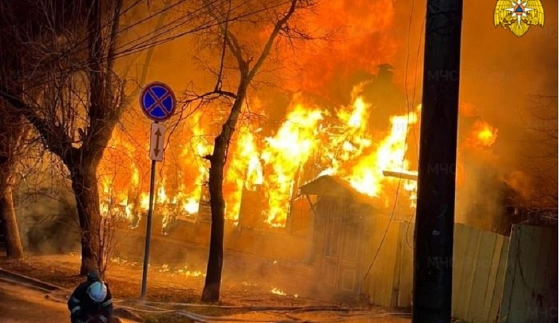 В Калуге при пожаре на Рылеева пострадал человек