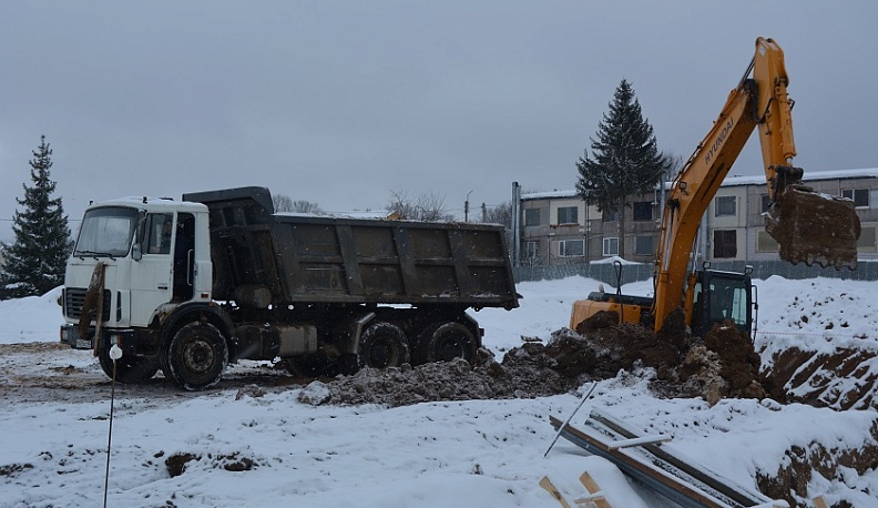 Строительство школы в Тарусском районе идёт по графику