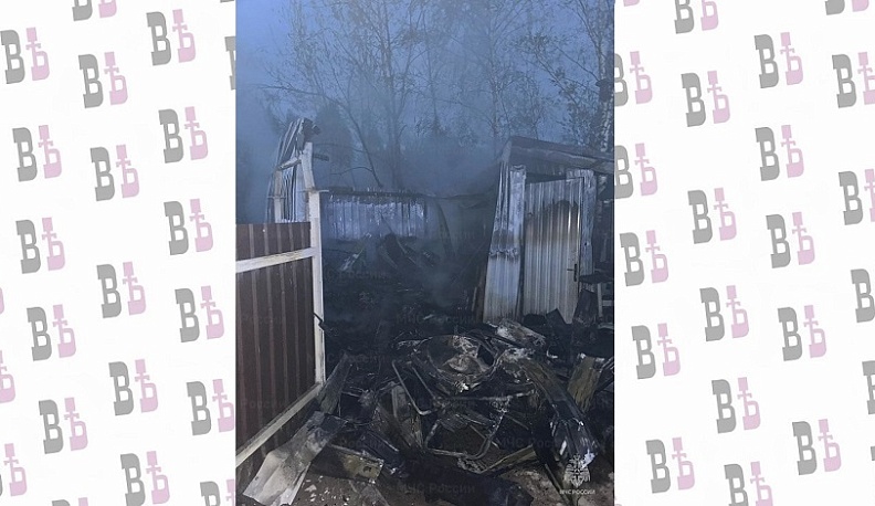  В Калужской области сгорела хозпостройка