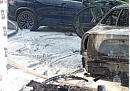 В Дзержинском округе после столкновения сгорел автомобиль