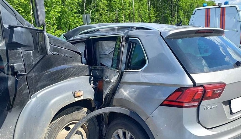 В Калужской области 66-летняя пенсионерка на иномарке погибла в аварии с грузовиком