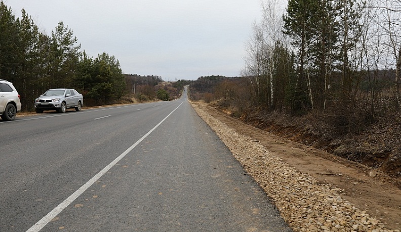 В Тарусском районе завершен ремонт дороги