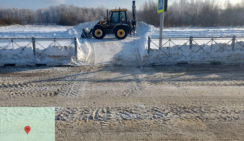 В Обнинске расчистили проход к пешеходному переходу по просьбе жителя