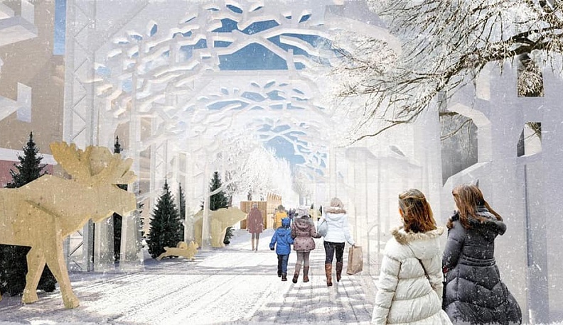 В новогодней столице появится ещё одна пешеходная зона