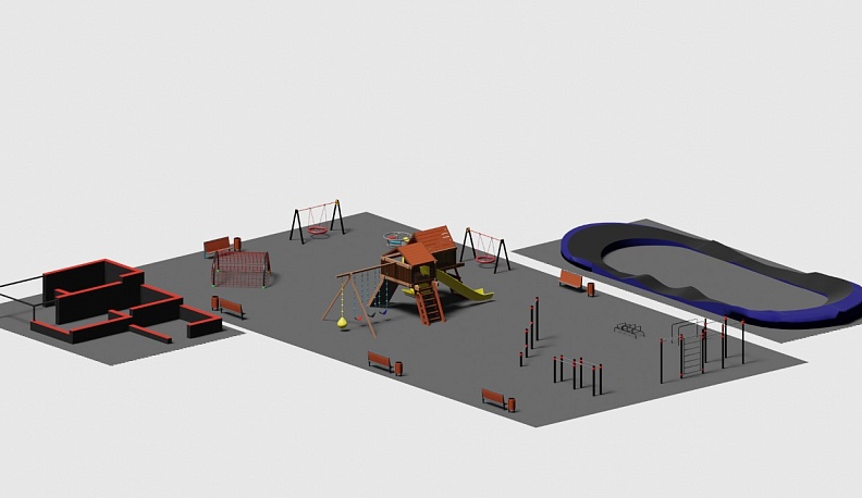 В Кондрове у Дома культуры делают зону отдыха с детским городком и спортплощадкой