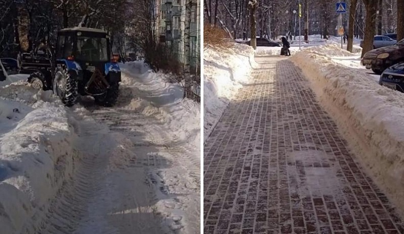 За выходные в Калуге очистили тротуары на 37 улицах