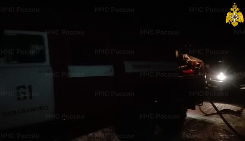 В Жуковском районе сгорела баня