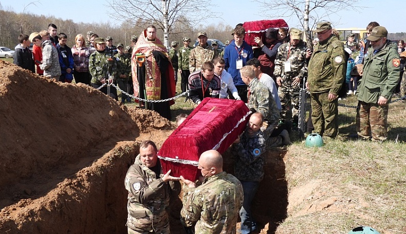 В Износковском районе с почестями предали земле 51 воина, погибшего в годы Великой Отечественной войны