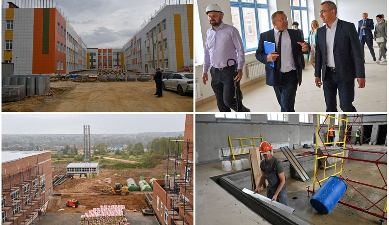 В Медыни завершается строительство школы на 1000 мест с двумя бассейнами