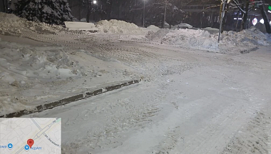 Пешеходный переход в Обнинске почистили от снега после обращения жителей