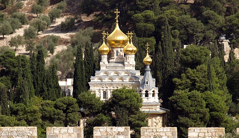 Вид святой Русской Гефсимании  в Иерусалиме.