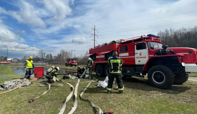 В Людинове прошли пожарно-тактические учения 