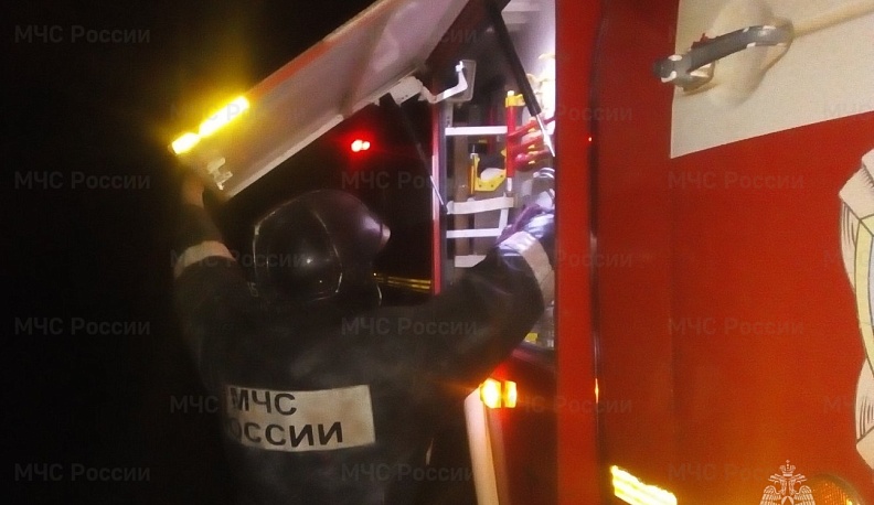 В Тарусском округе сгорела баня