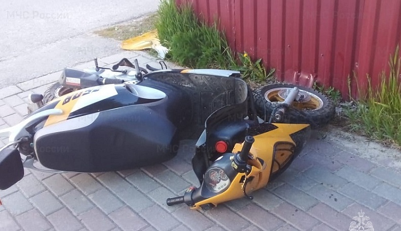 В Козельском районе мопед столкнулся с машиной